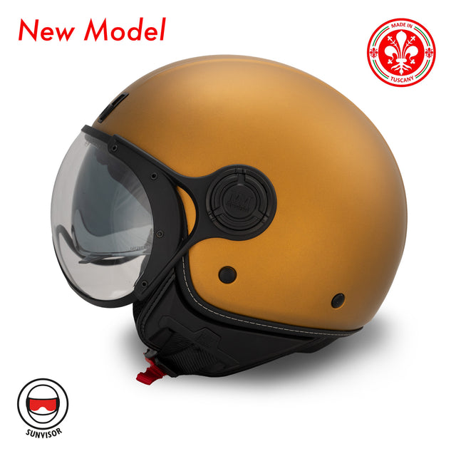 Casco JET A-Ventura Gold Monocromo di MM Independent