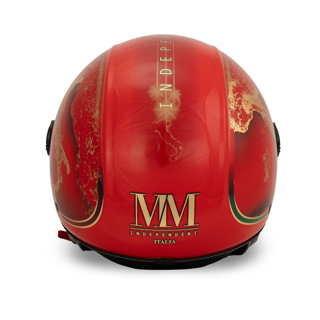 Casco jet Rosso Italia: acabados oro, identidad italiana, carácter icónico
