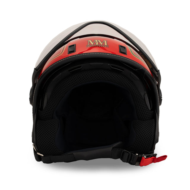 Casco jet Rosso Italia: acabados oro, identidad italiana, carácter icónico
